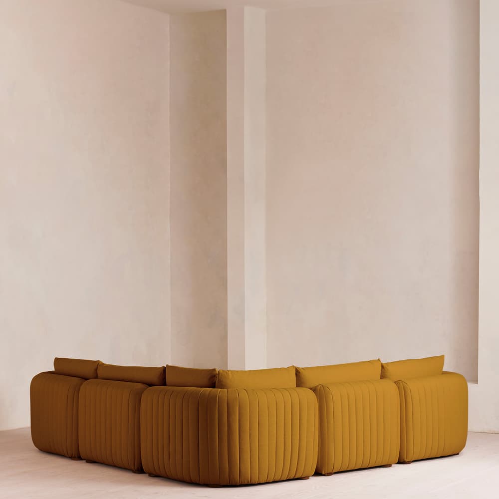 Vivienne Sectional Sofa - Corner Sofa - Linen - Turmeric - US - Images - Image 3