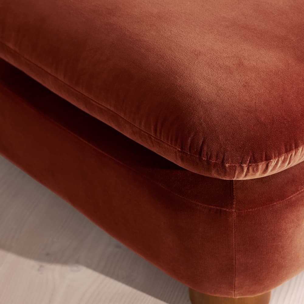 Vivienne Ottoman - Velvet Rust - Image 3