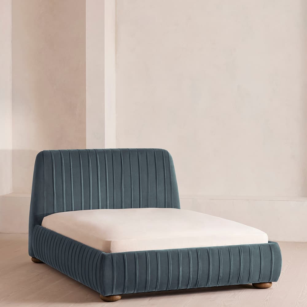 Vivienne Bed - Full - Velvet - Grey Blue - US - Listing - Image 3