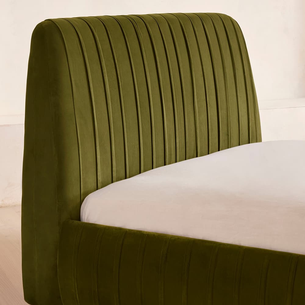 Vivienne Bed - Full - Velvet - Olive - US - Images - Image 3