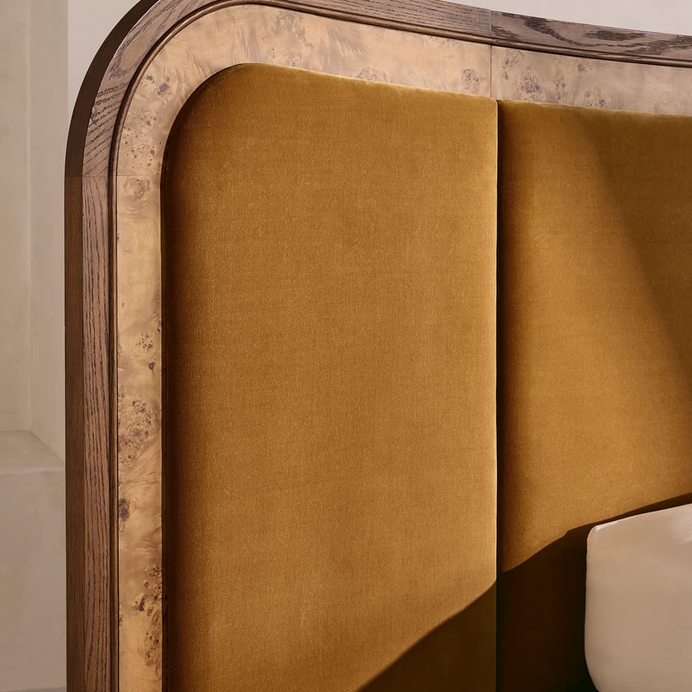 Alana Bed - King - Velvet - Mustard - Images - Image 3