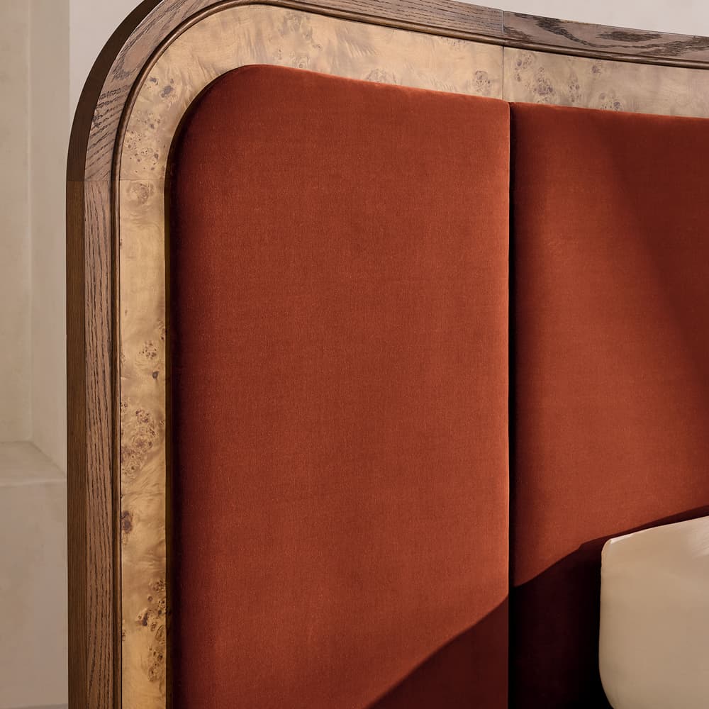 Alana Bed - King - Velvet - Rust - Images - Image 3