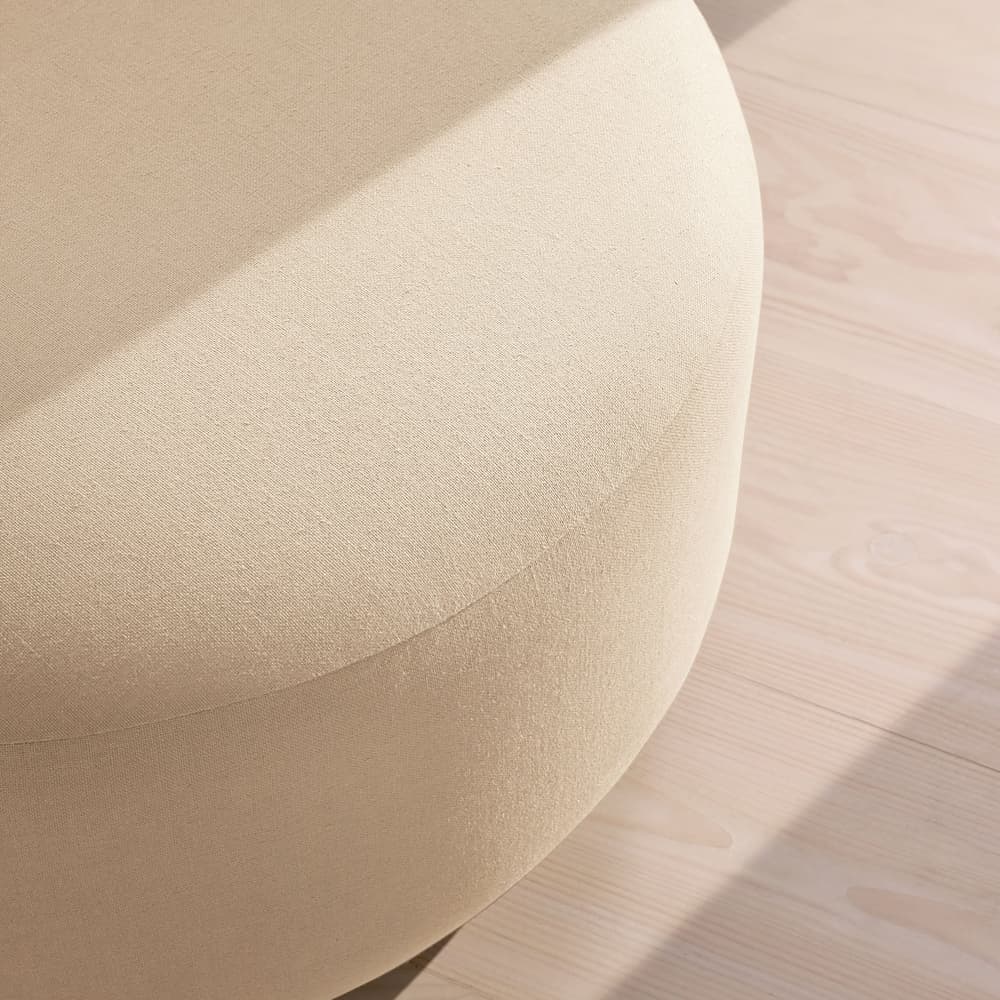 Aline Ottoman - Linen - Bisque - US - Image 3