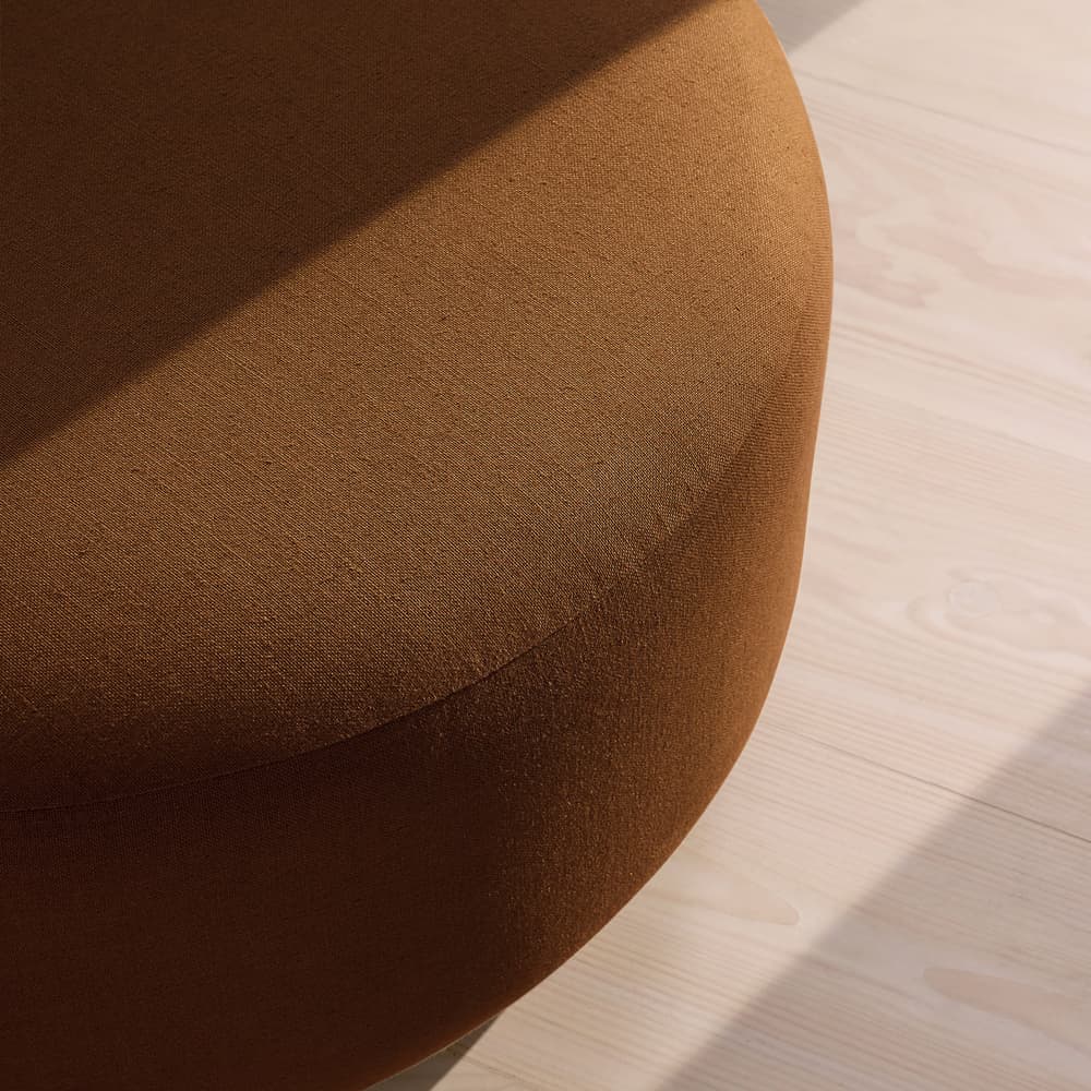 Aline Ottoman - Linen - Terracotta - UK - Image 3