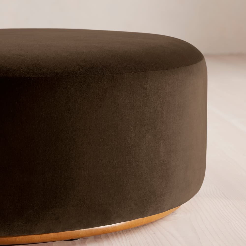 Aline Ottoman - Velvet - Chocolate - US - Image 3