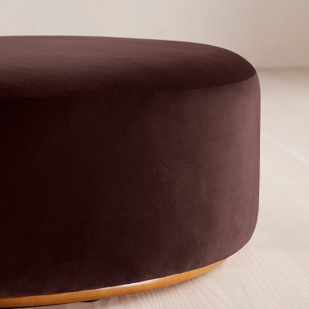 Aline Ottoman - Velvet - Aubergine - US - Images - Image 3