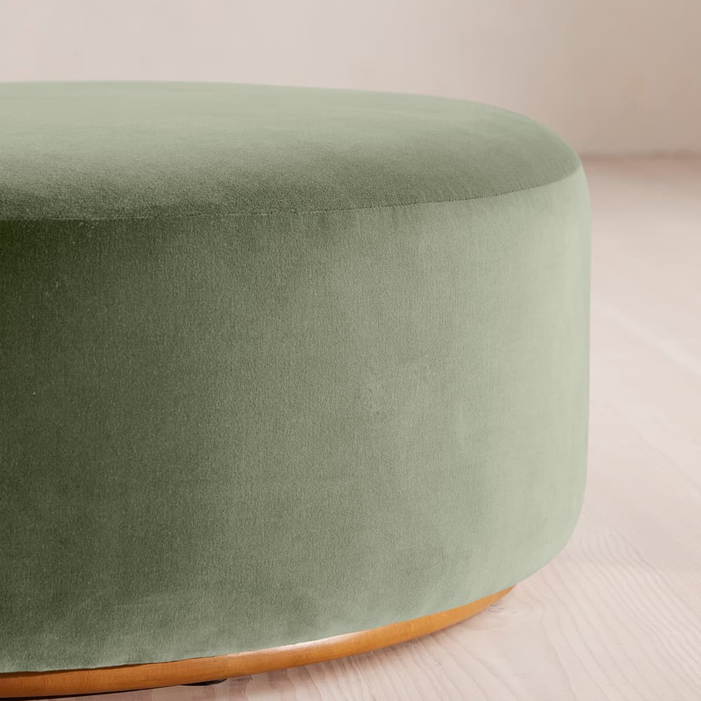 Aline Ottoman - Velvet - Seafoam - US - Images - Image 3