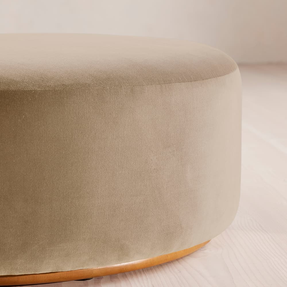 Aline Ottoman - Velvet - Oyster - UK - Image 3
