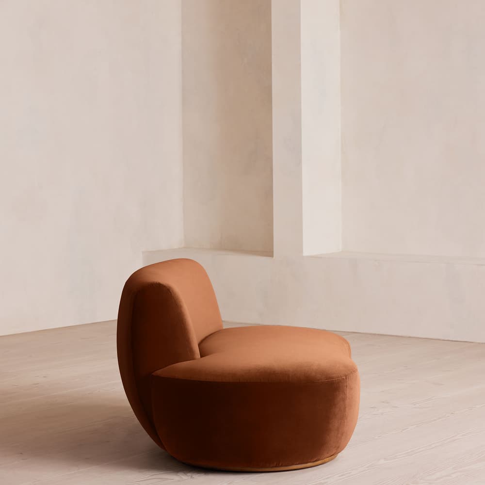 Aline Serpentine Modular Sofa - Middle Section - Velvet - Cinnamon - UK - Image 3