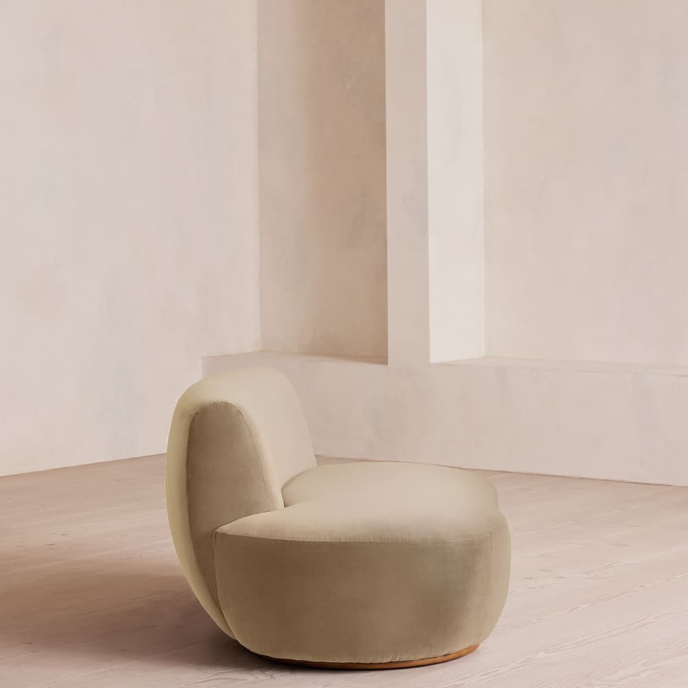 Aline Serpentine Modular Sofa - Middle Section - Velvet - Oyster - UK - Image 3