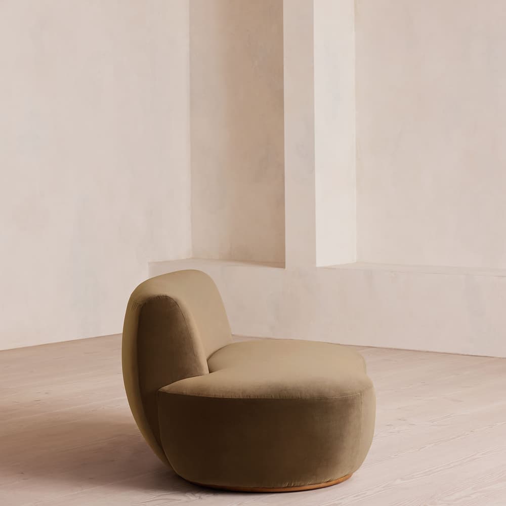 Aline Serpentine Modular Sofa - Middle Section - Velvet - Truffle - UK - Image 3