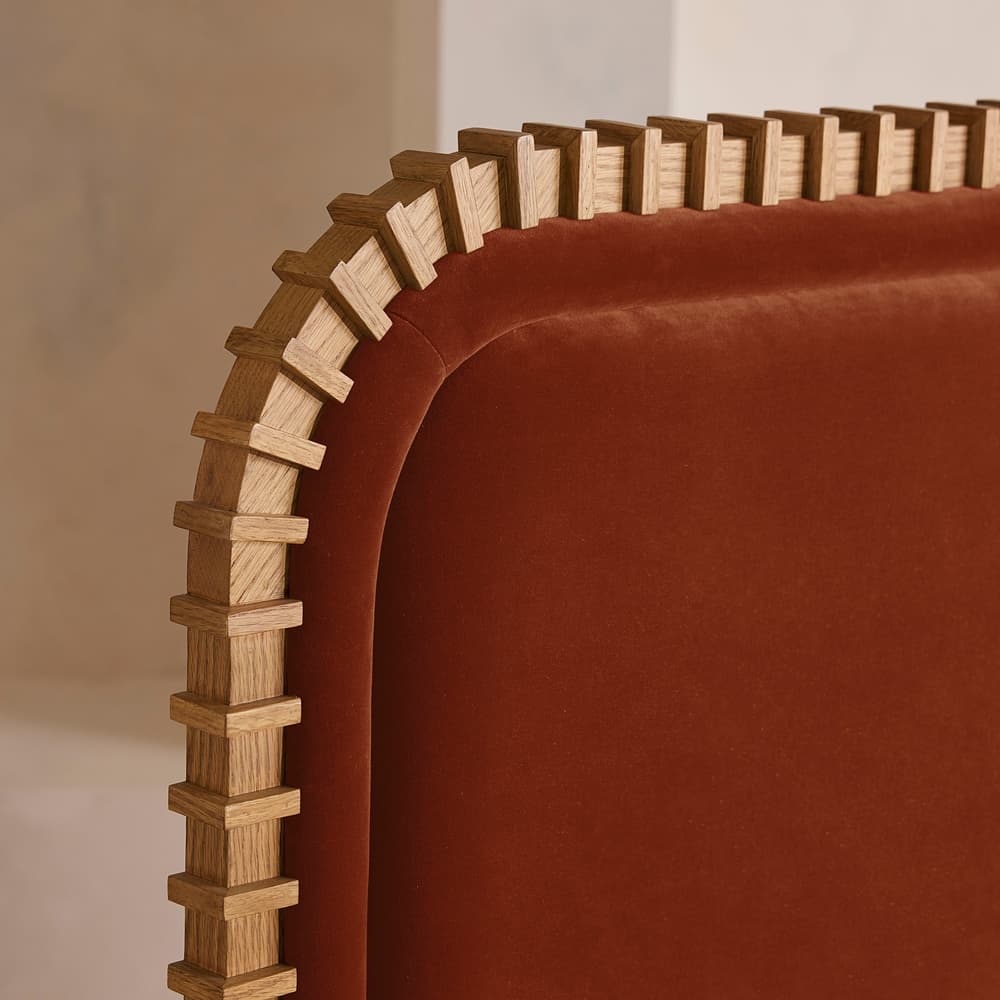 Angus Bed - King - Velvet - Rust - US - Images - Image 3