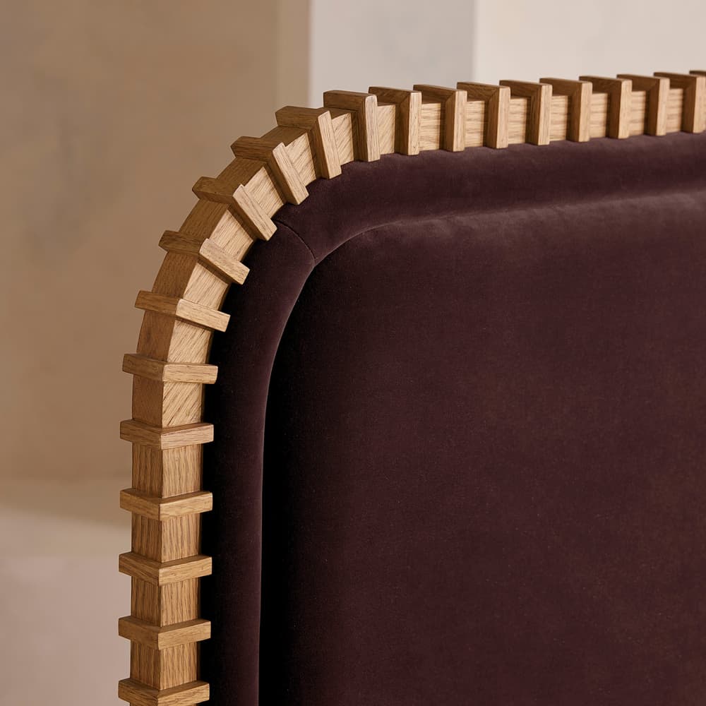 Angus Bed - King - Velvet - Aubergine - US - Images - Image 3