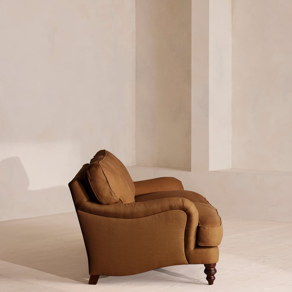 Arundel Three Seater - Sofa - Linen - Terracotta - Images - Image 3