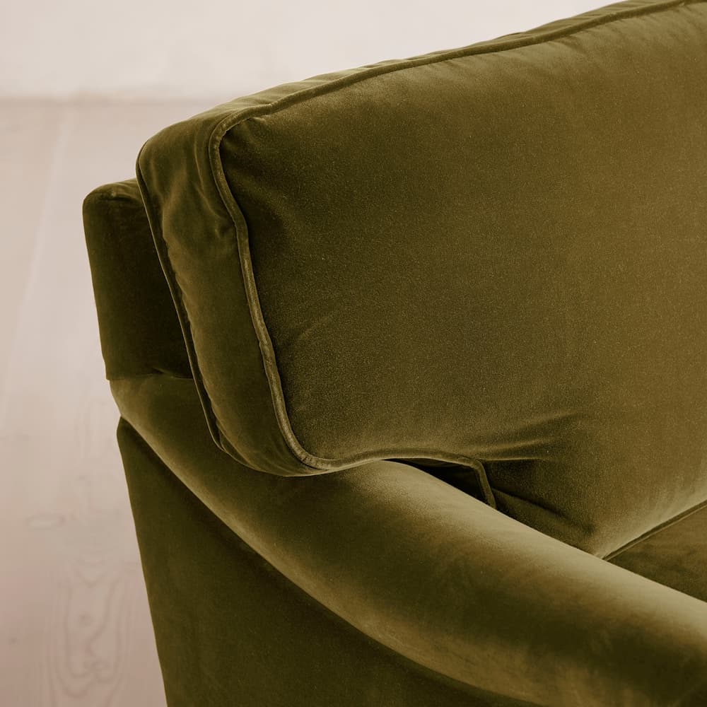 Arundel Two Seater Sofa - Velvet - Olive - Images - Image 3