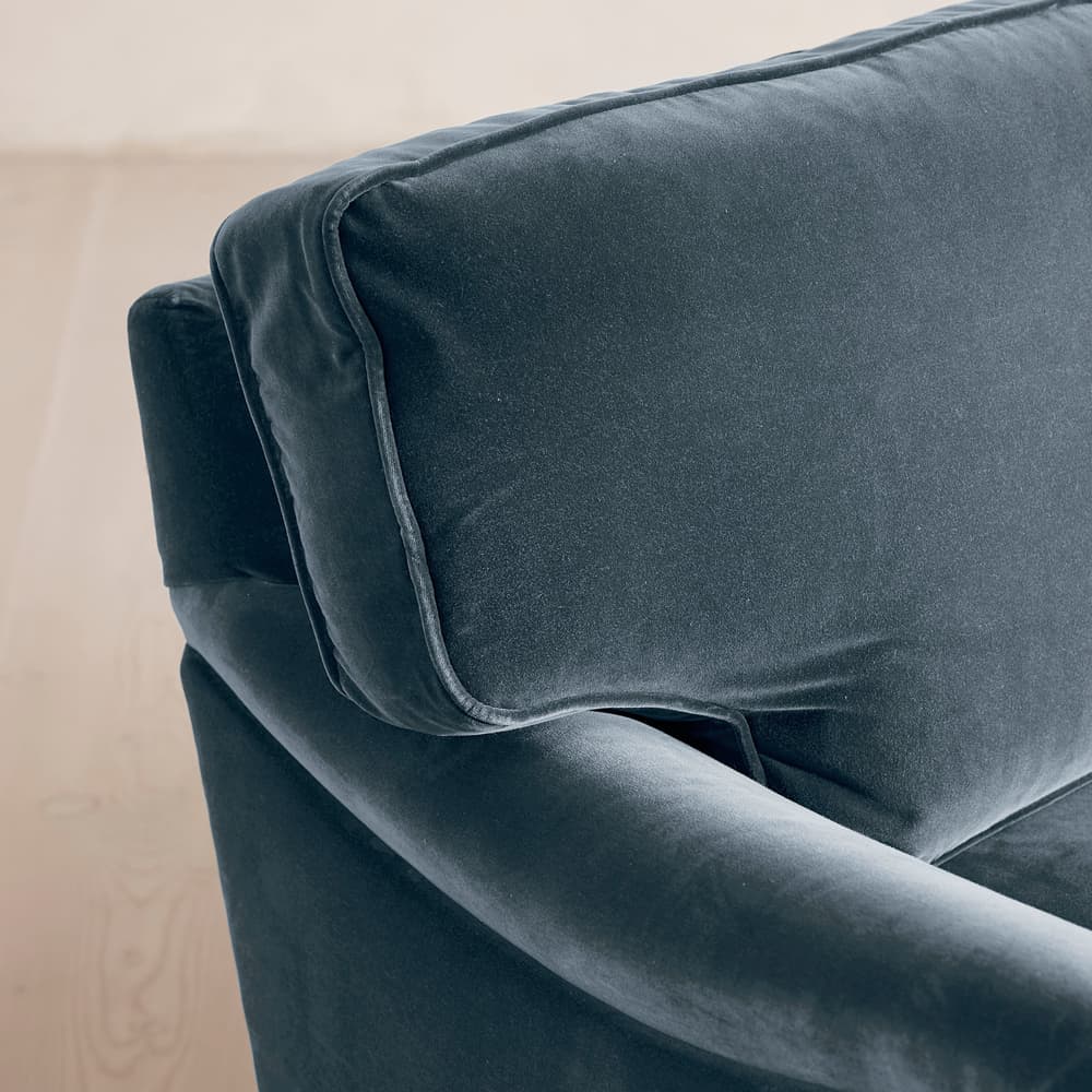 Arundel Two Seater Sofa - Velvet - Grey Blue - Images - Image 3