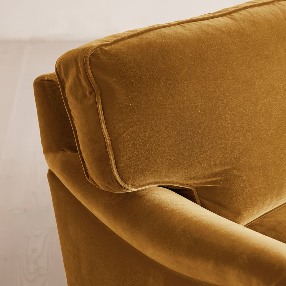 Arundel Two Seater Sofa - Velvet - Mustard - Images - Image 3