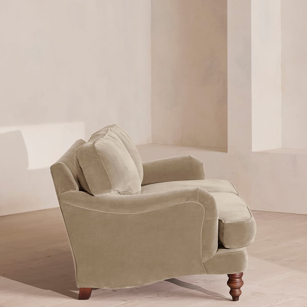 Arundel Three Seater Sofa - Velvet - Oyster - Images - Image 3