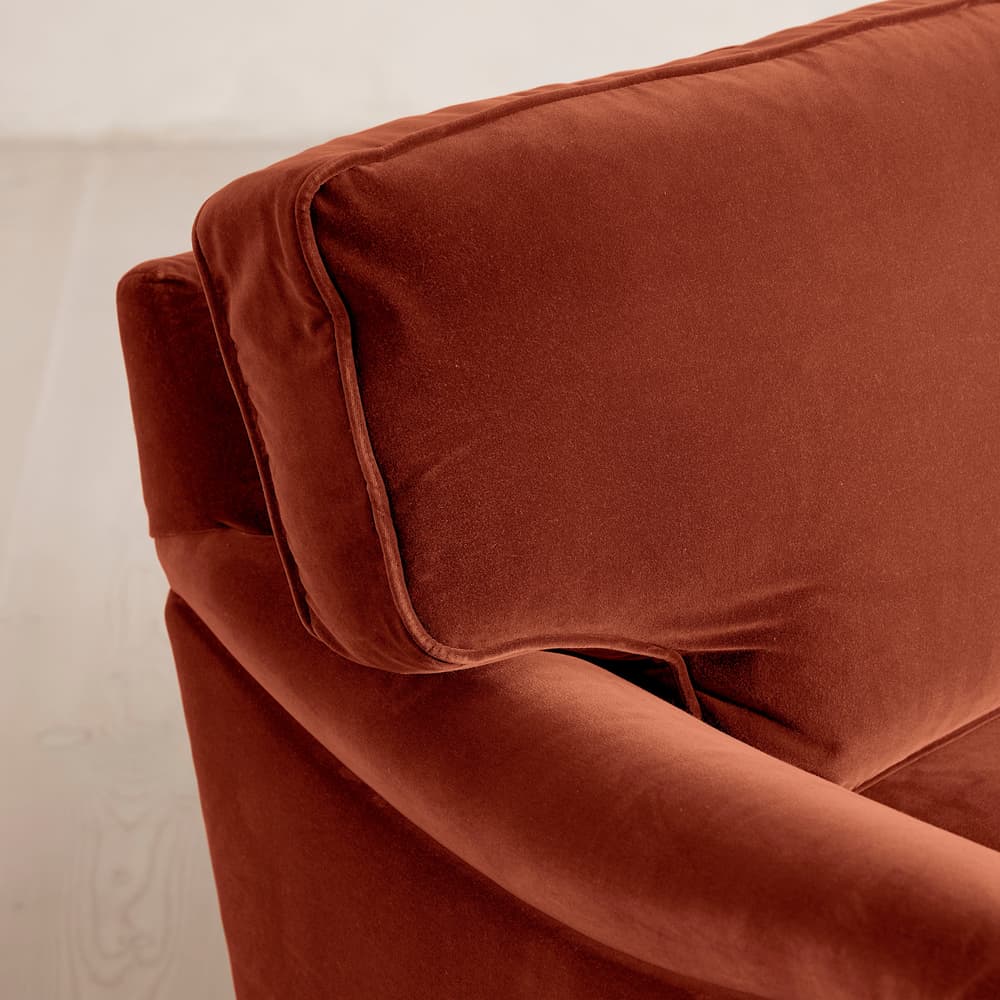 Arundel Two Seater Sofa - Velvet Rust - Images - Image 3