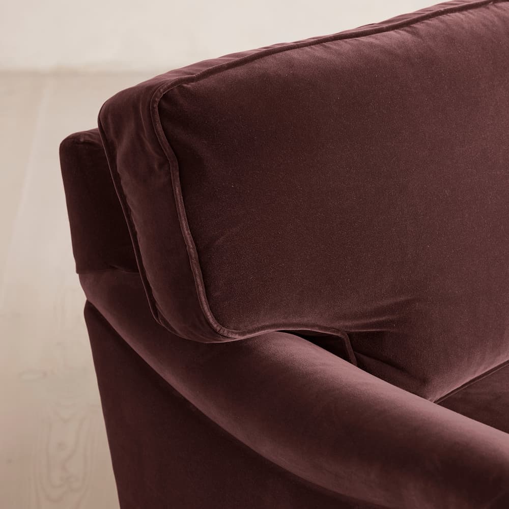 Arundel Two Seater Sofa - Velvet - Aubergine - Images - Image 3