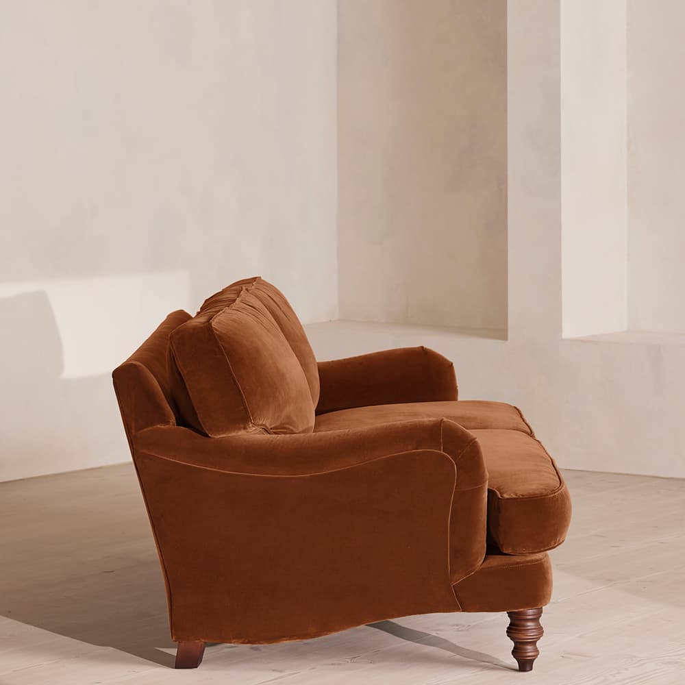 Arundel Three Seater Sofa - Velvet - Cinnamon - Images - Image 3