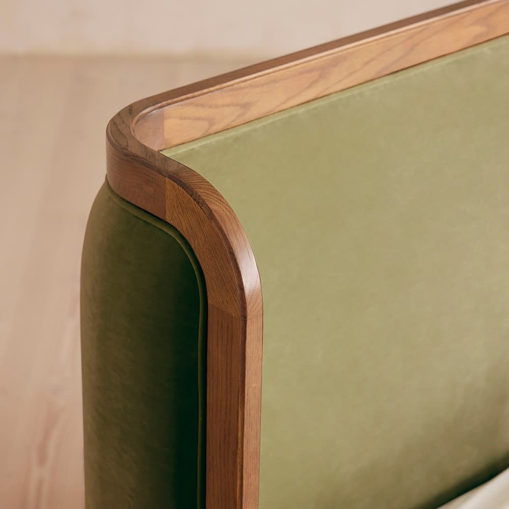 Belsa Bed - Light Oak - King - Velvet - Lichen - US - Images - Image 3