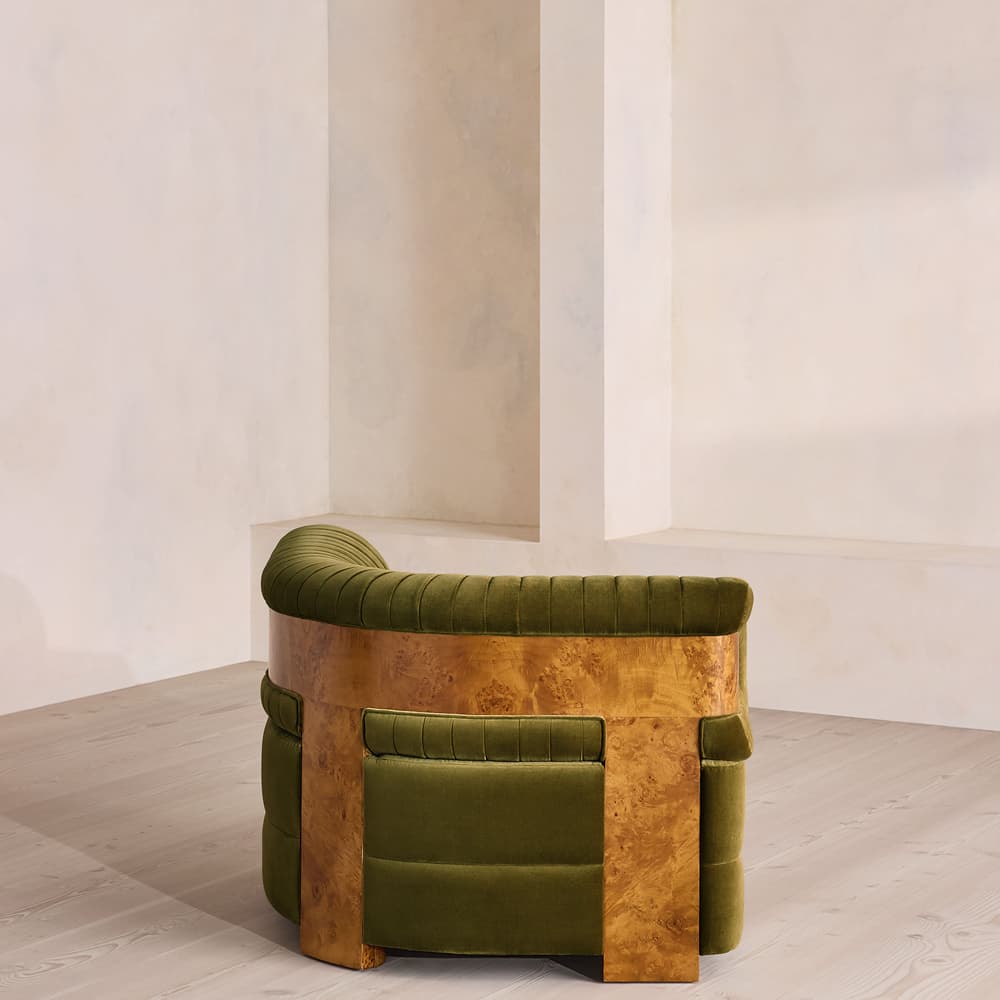 Caleb Sectional Sofa - Corner Module - Velvet - Olive - Dark Burl - US - Image 3