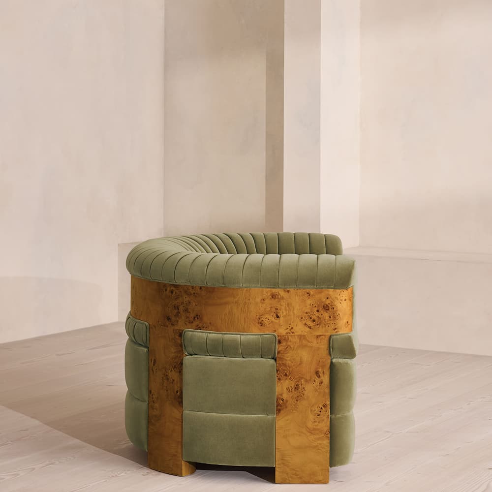 Caleb Armchair - Dark Burl - Velvet - Lichen - US - Images - Image 3