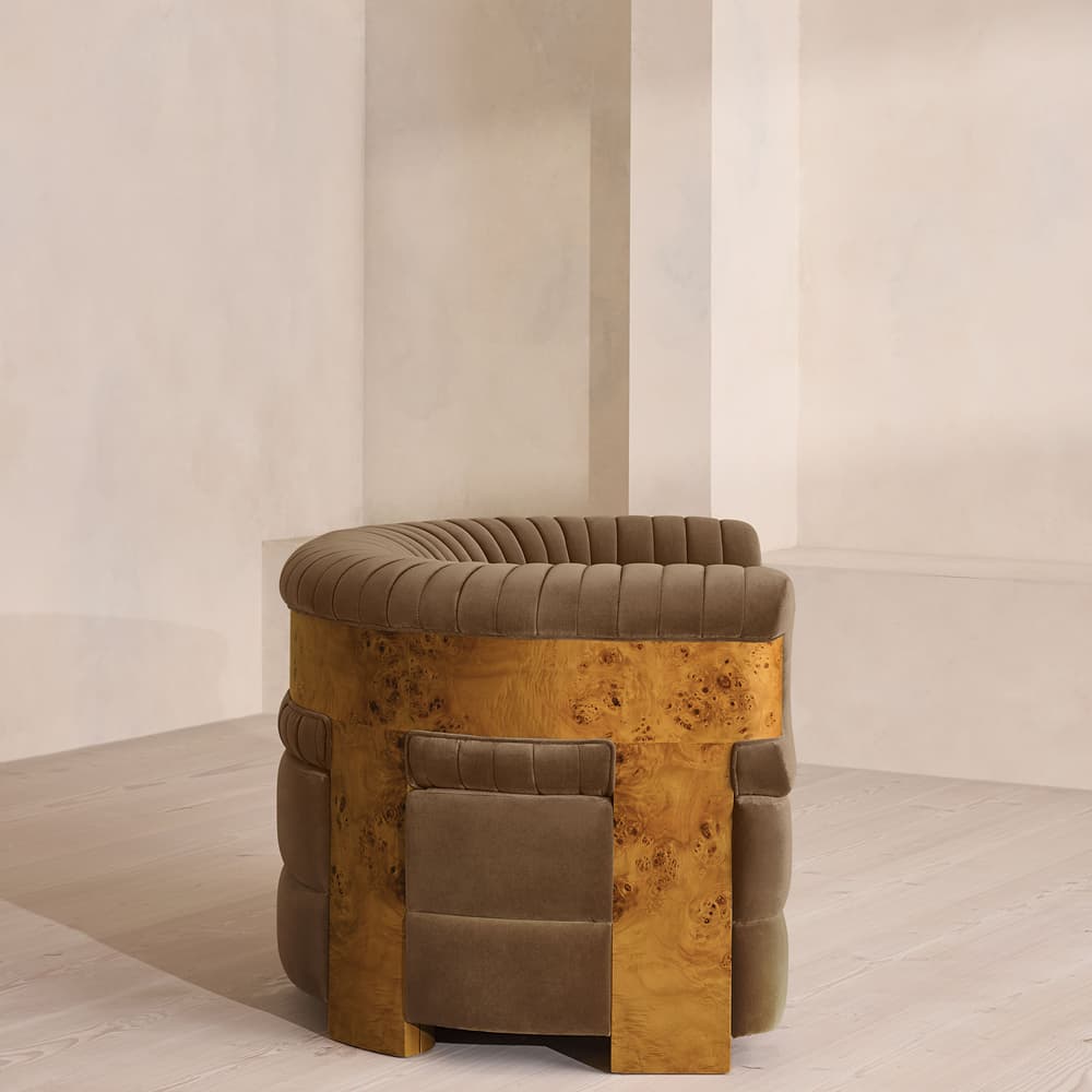 Caleb Armchair - Dark Burl - Velvet - Truffle - US - Images - Image 3
