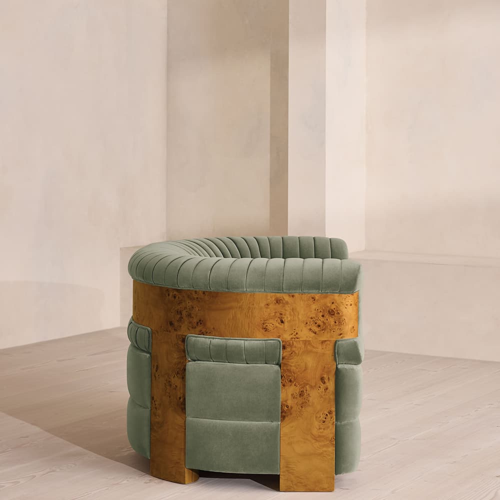 Caleb Armchair - Dark Burl - Velvet - Seafoam - UK - Images - Image 3
