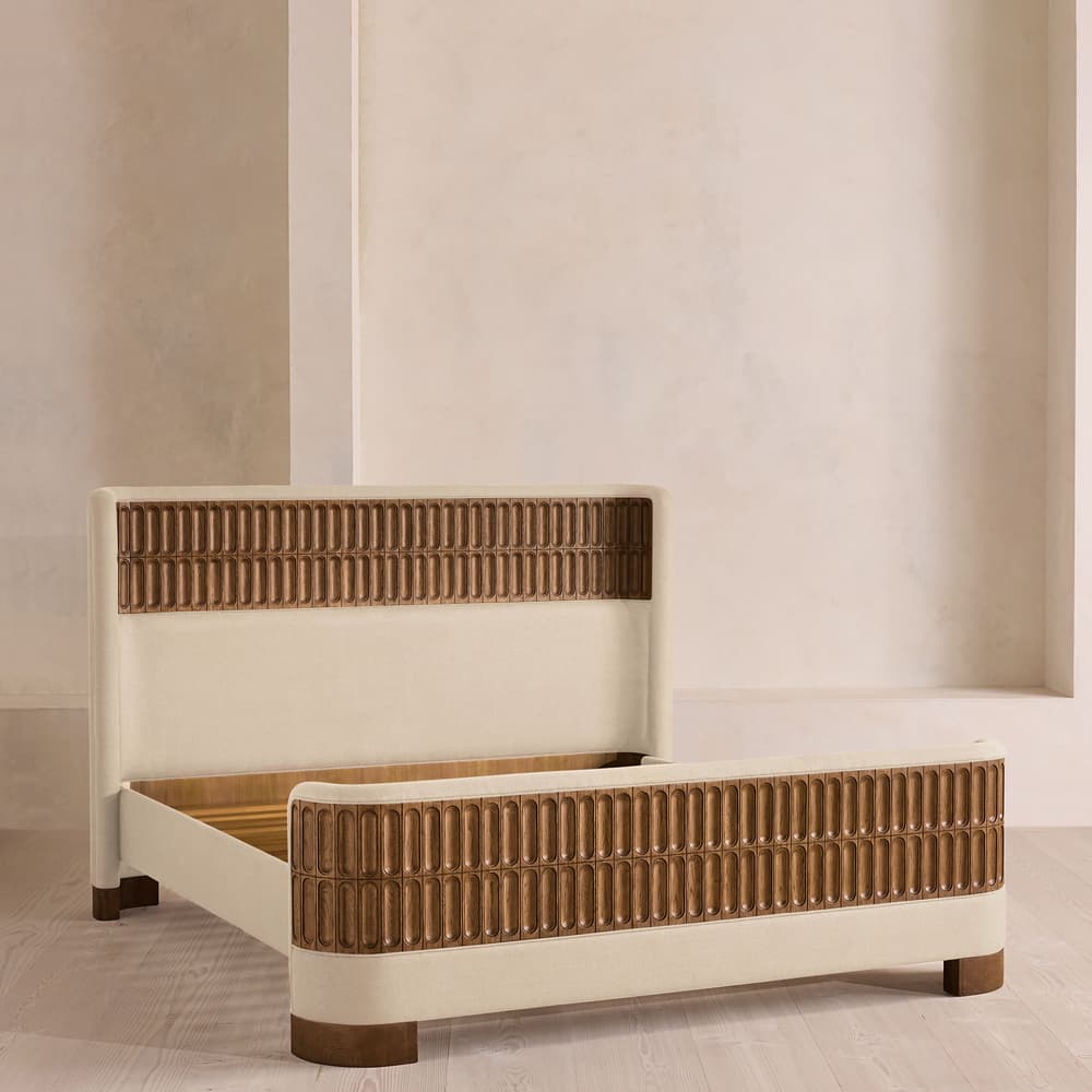 Devon Bed - Queen - Linen - Bisque - US - Images - Image 3
