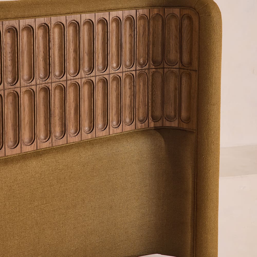 Devon Bed - Queen - Linen - Ochre - US - Images - Image 3