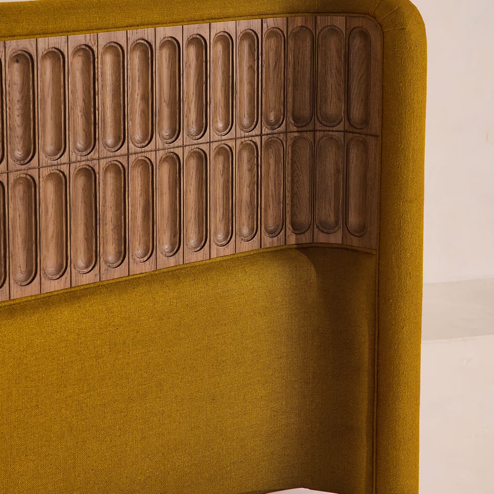 Devon Bed - Queen - Linen - Turmeric - US - Images - Image 3