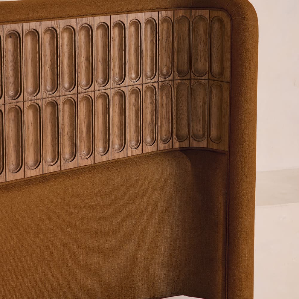 Devon Bed - Queen - Linen - Terracotta - US - Images - Image 3