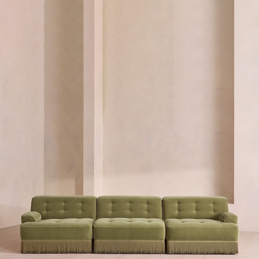 Elowen Modular Sofa - Four Seater - Velvet - Lichen UK - Listing - Image 3