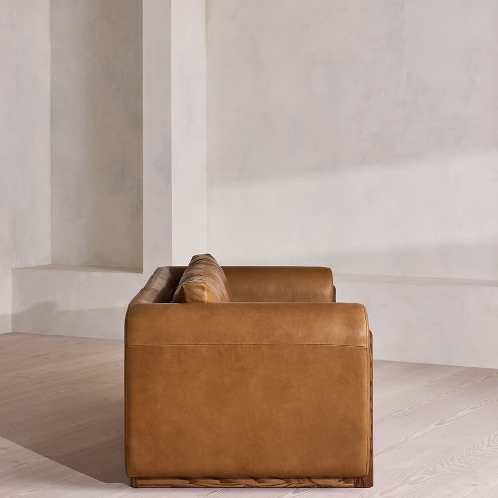 Farrell Three Seater Sofa - Leather - Chestnut - UK - Images - Image 3