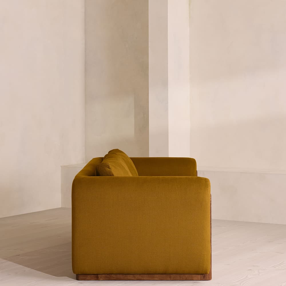 Farrell Three Seater Sofa - Linen - Turmeric - UK - Images - Image 3
