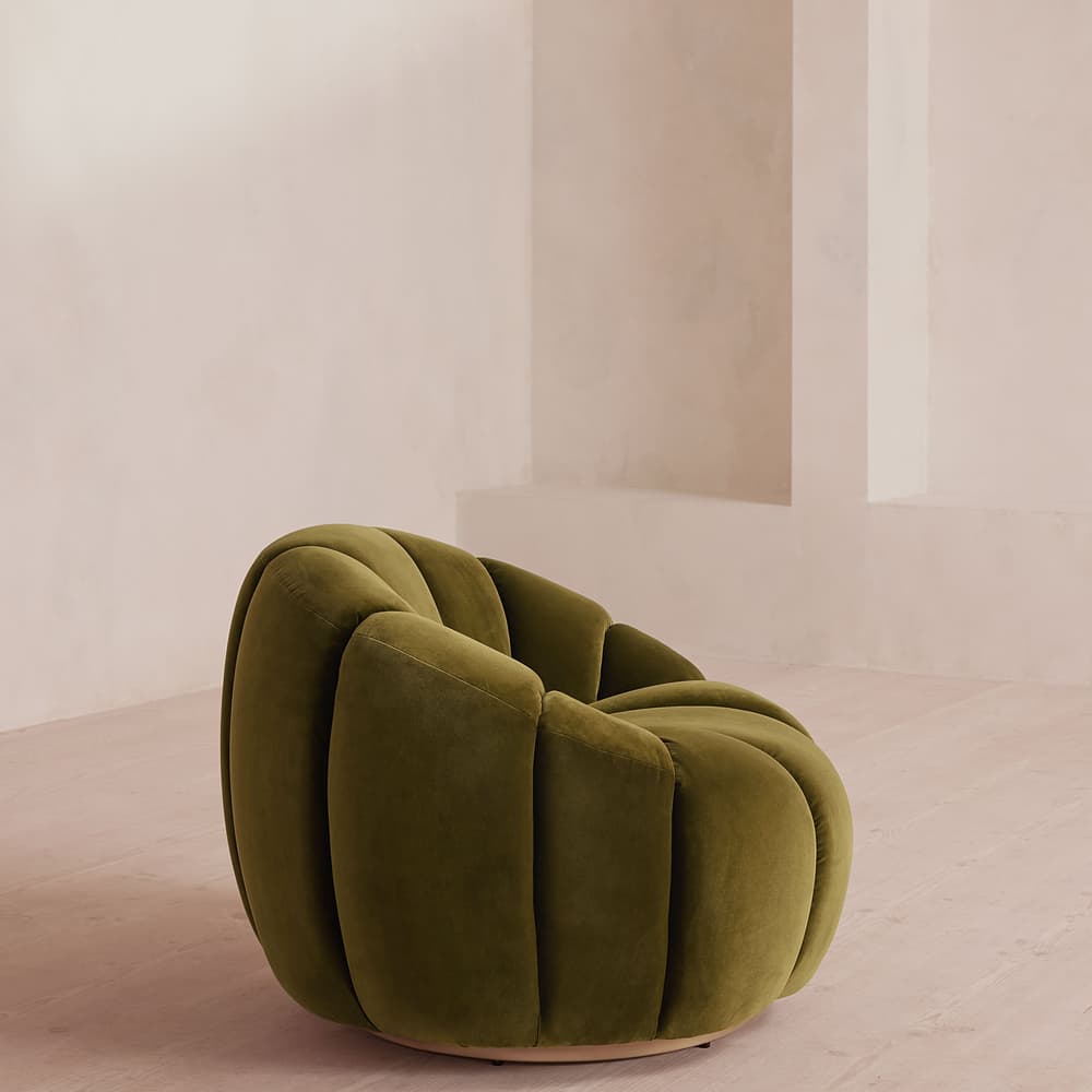 Garret Armchair - Velvet - Olive - Lifestyle - Image 3