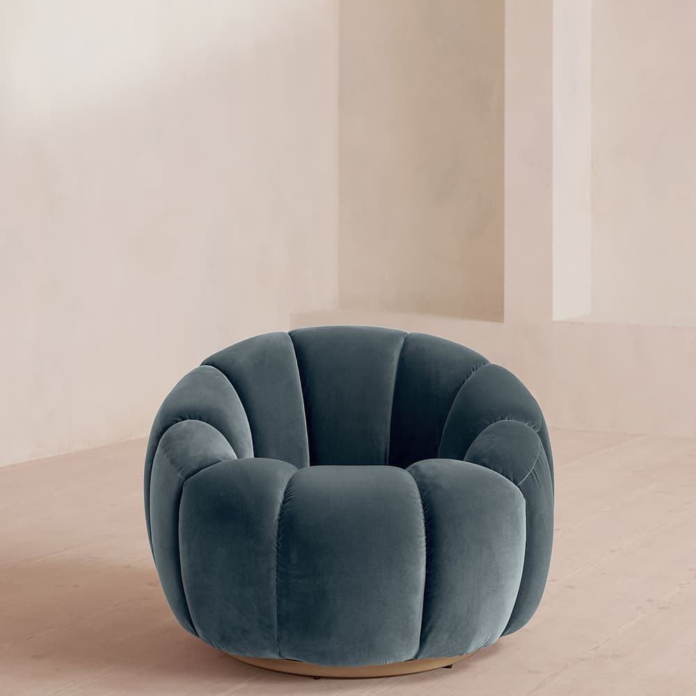 Garret Armchair - Velvet - Grey Blue - US - Listing - Image 3