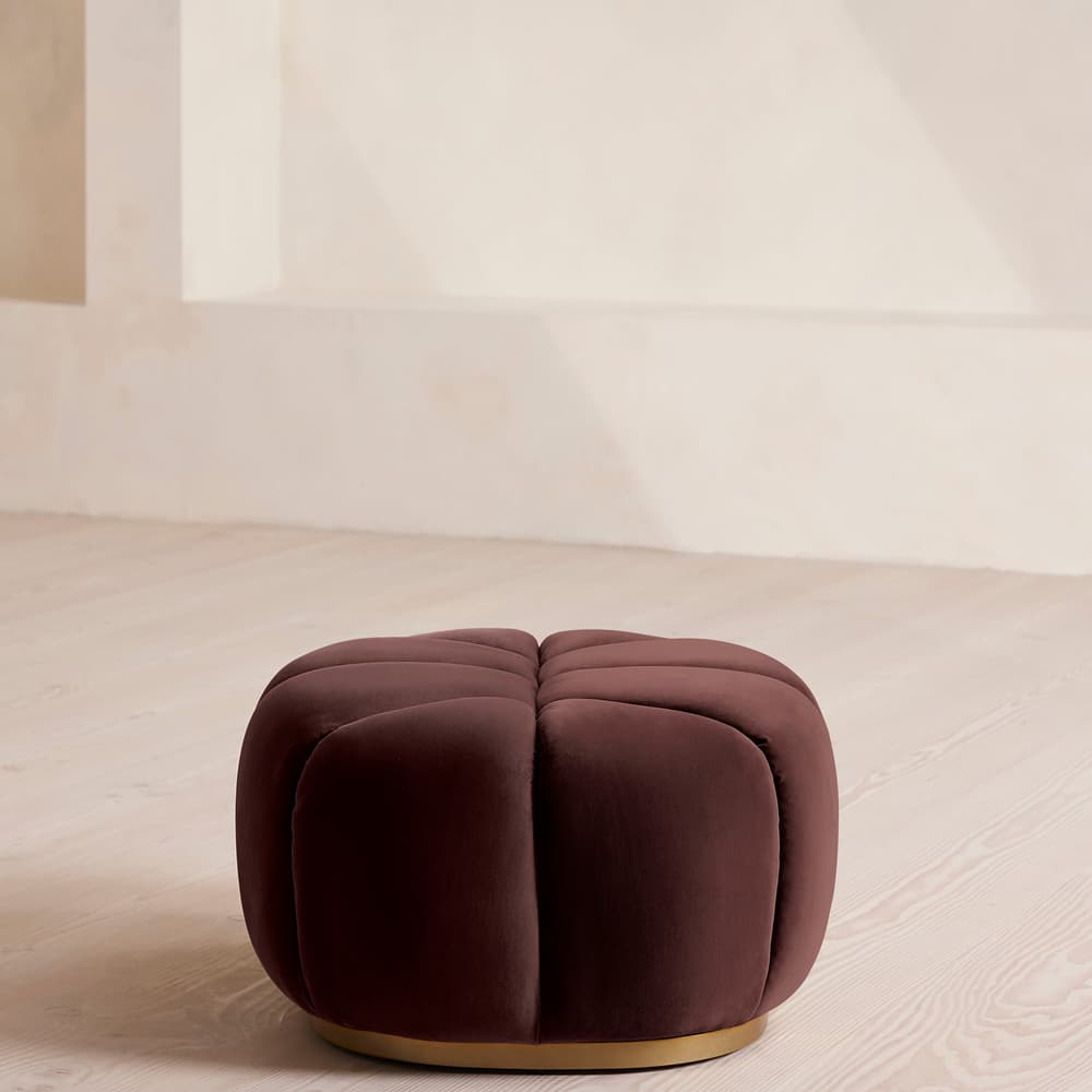 Garret Footstool - Velvet Aubergine - US - Images - Image 3