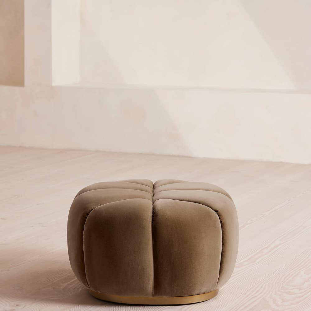 Garret Footstool - Velvet Truffle - UK - Images - Image 3