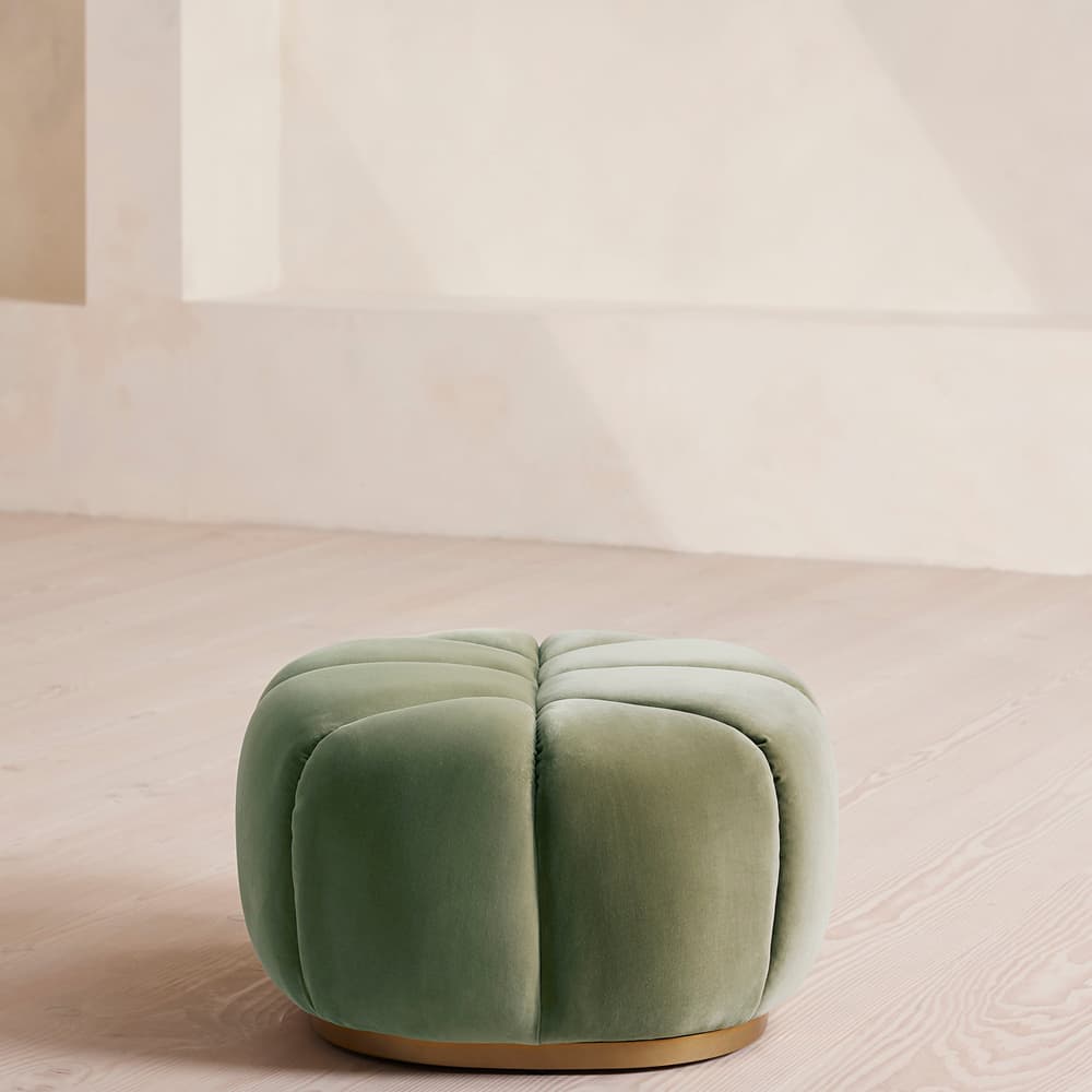 Garret Footstool - Velvet Seafoam - UK - Images - Image 3