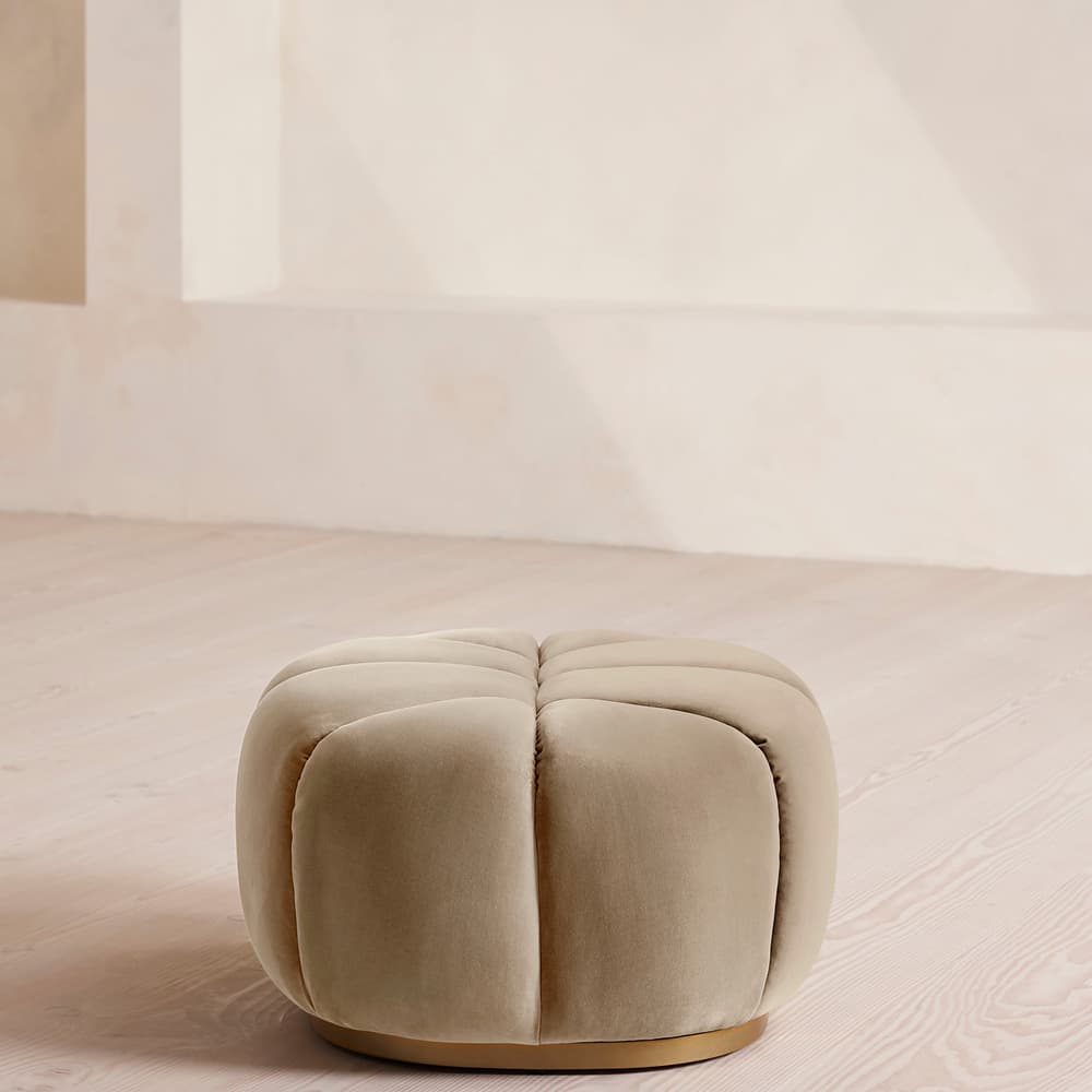 Garret Footstool - Velvet Oyster - US - Images - Image 3