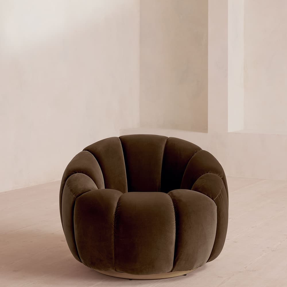 Garret Armchair - Velvet - Chocolate Brown - Listing - Image 3
