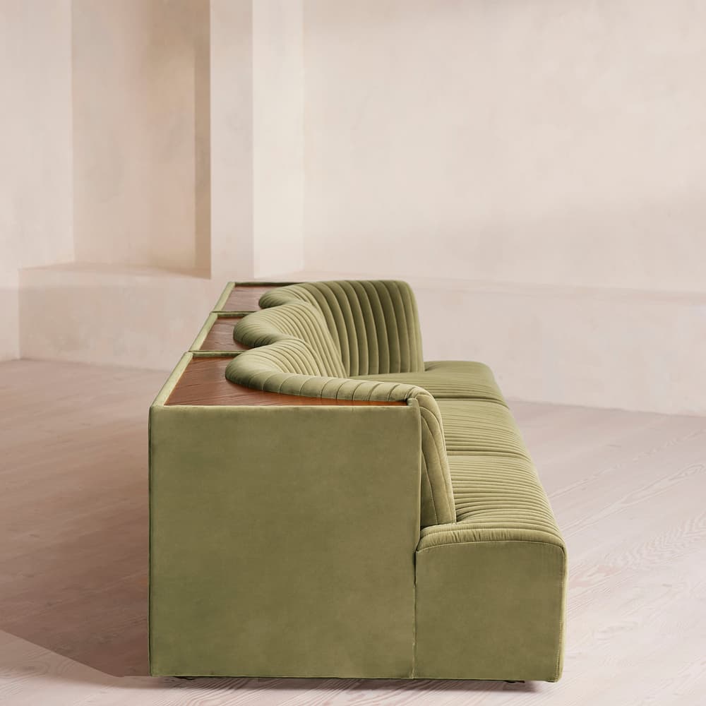 Hamish Modular Sofa - Four Seater - Velvet - Lichen - Images - Image 3