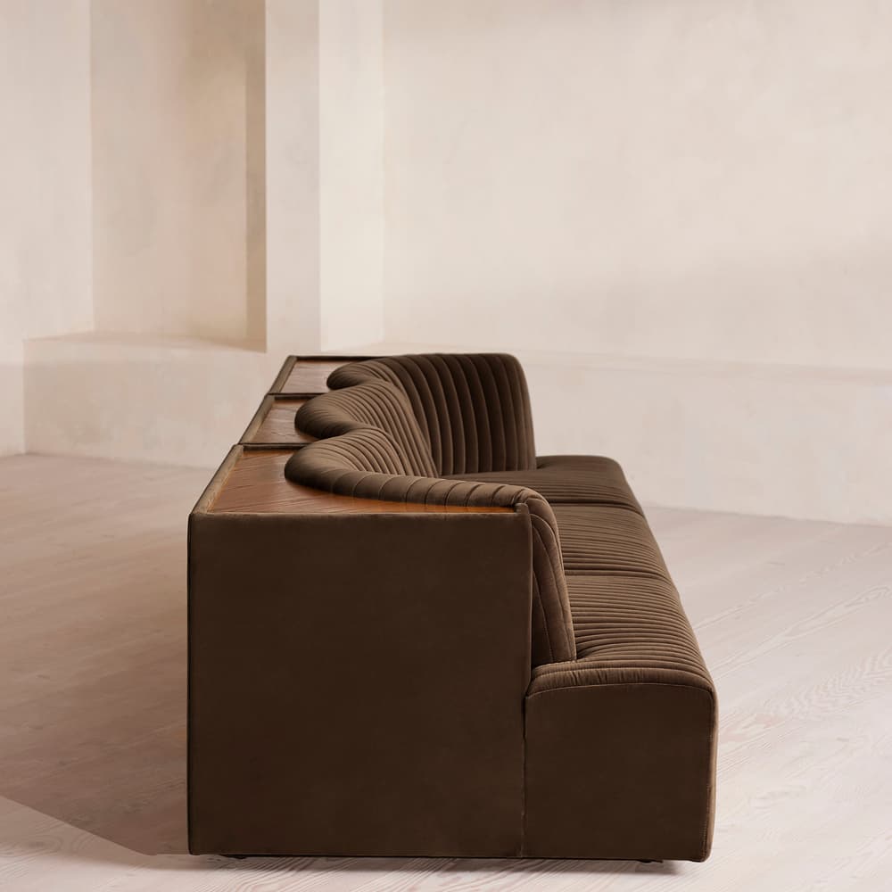 Hamish Modular Sofa - Four Seater - Velvet - Chocolate - Images - Image 3