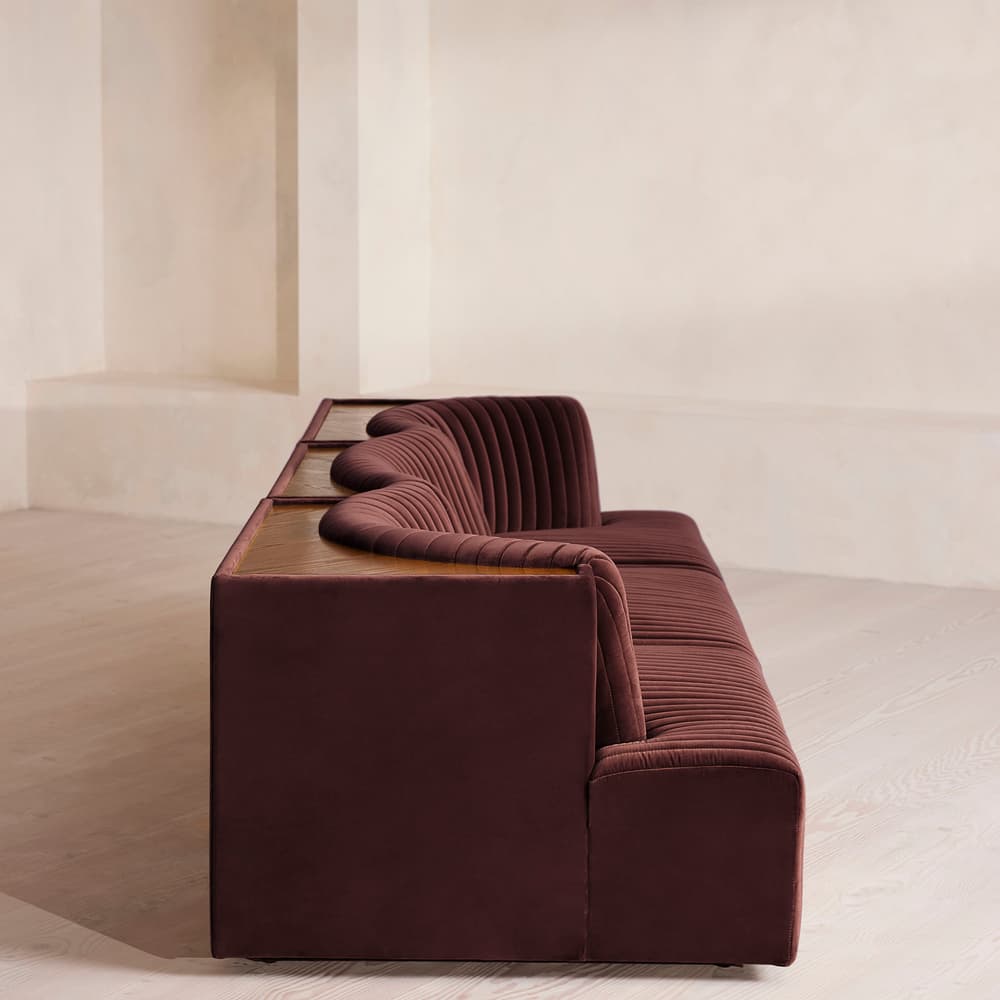 Hamish Modular Sofa - Four Seater - Velvet - Aubergine - UK - Images - Image 3
