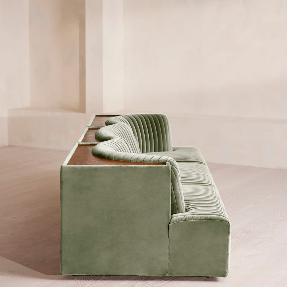 Hamish Modular Sofa - Four Seater - Velvet - Seafoam - UK - Images - Image 3