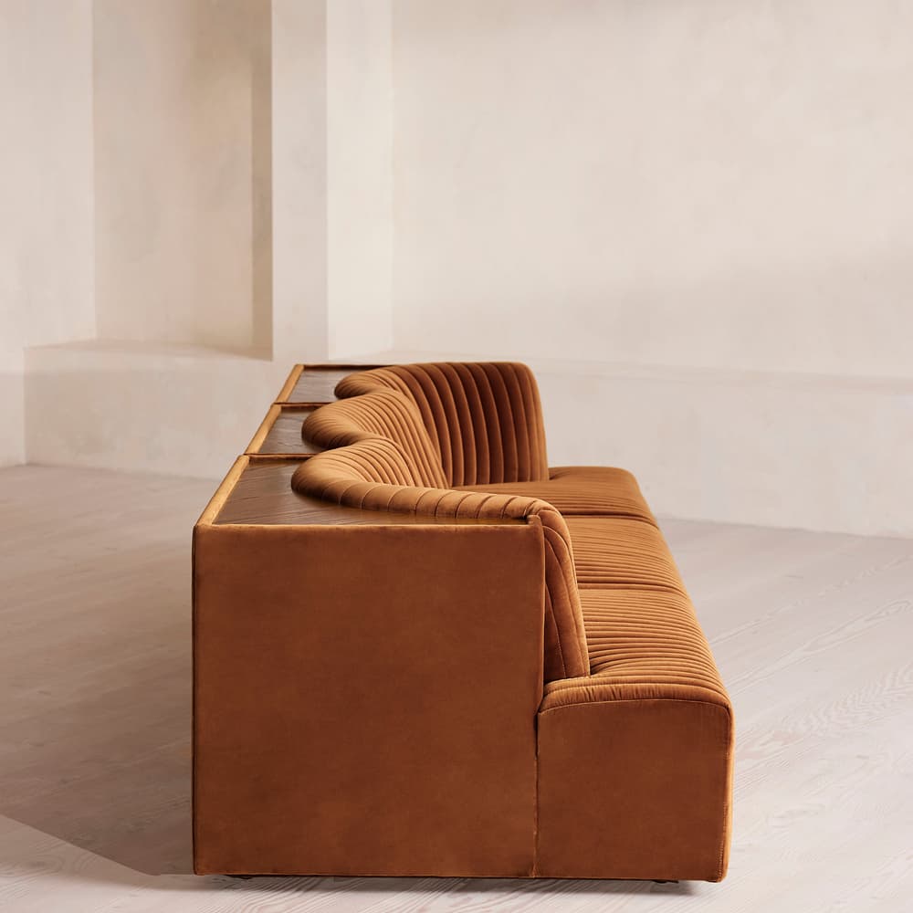 Hamish Modular Sofa - Four Seater - Velvet - Cinnamon - UK - Images - Image 3