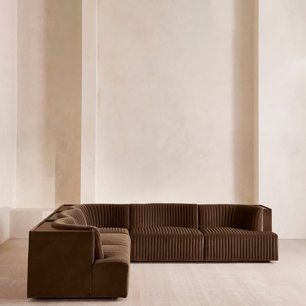 Hamish Modular Sofa - Corner Sofa - Velvet - Chocolate - Images - Image 3
